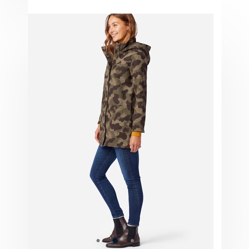 NWT Pendleton Camo Wool Hooded coat parka M